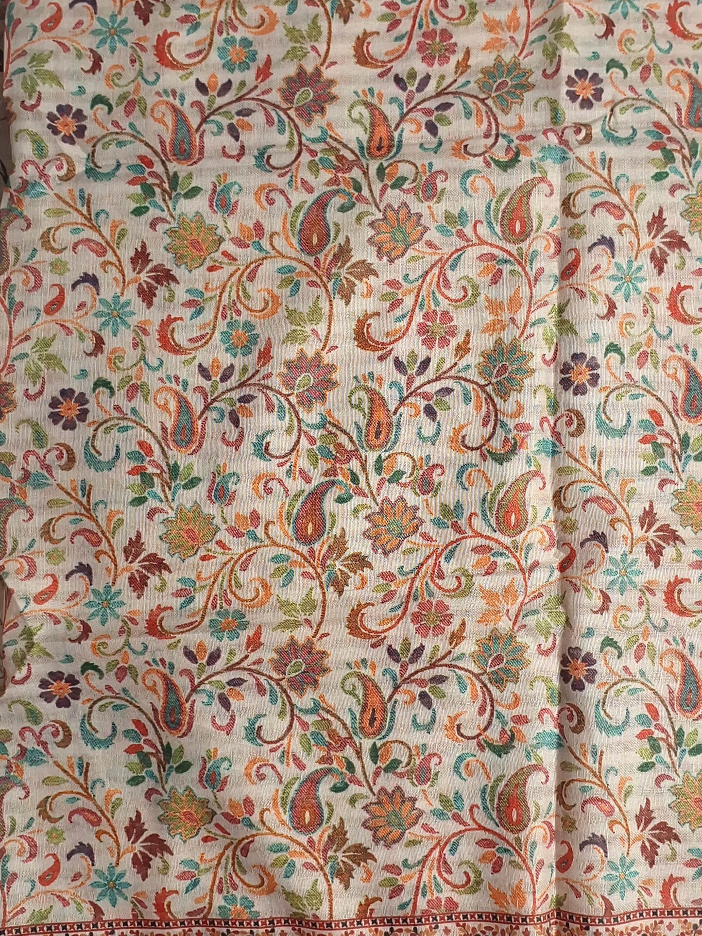 Coral Pink Colour Digital print Unstitched Suit Fabric with Dupatta