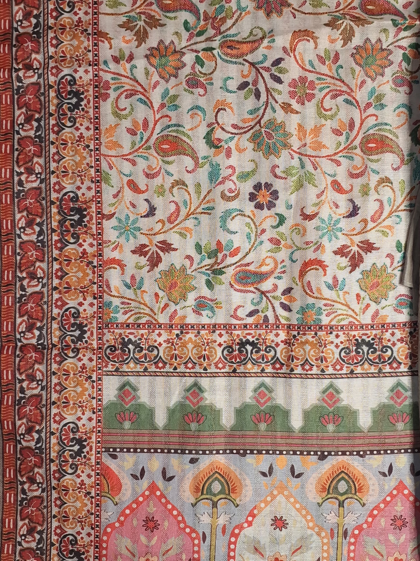 Coffee Brown Colour Digital print Unstitched Suit Fabric with Dupatta