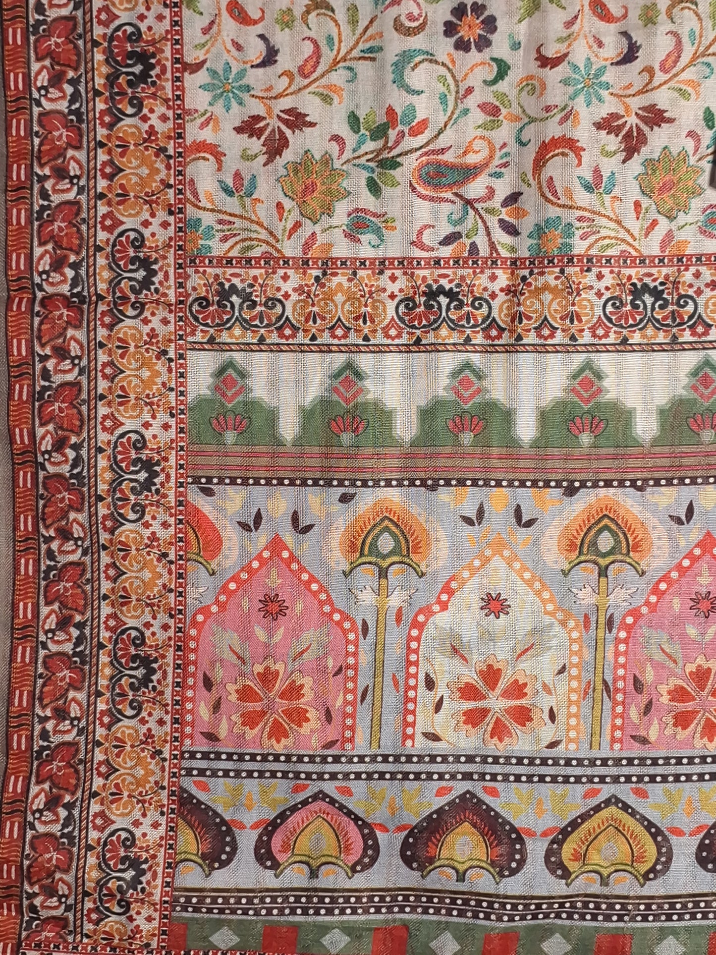 Coffee Brown Colour Digital print Unstitched Suit Fabric with Dupatta