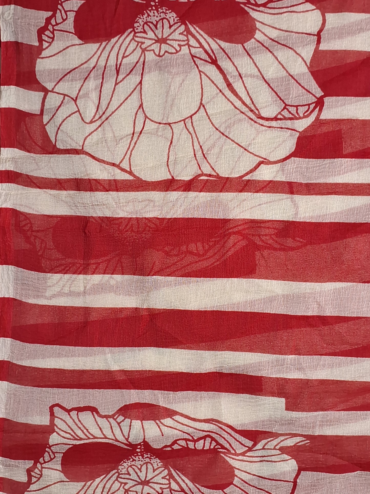 Red Printed suit Jam cotton Unstitched Suit Fabric with Dupatta