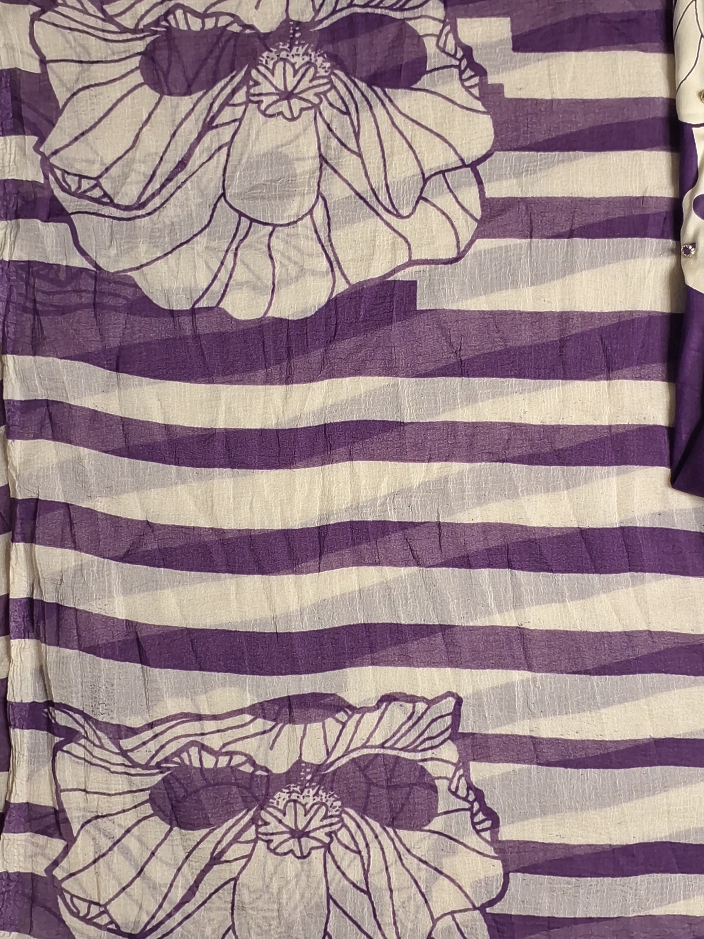 Purple Printed suit Jam cotton Unstitched Suit Fabric with Dupatta