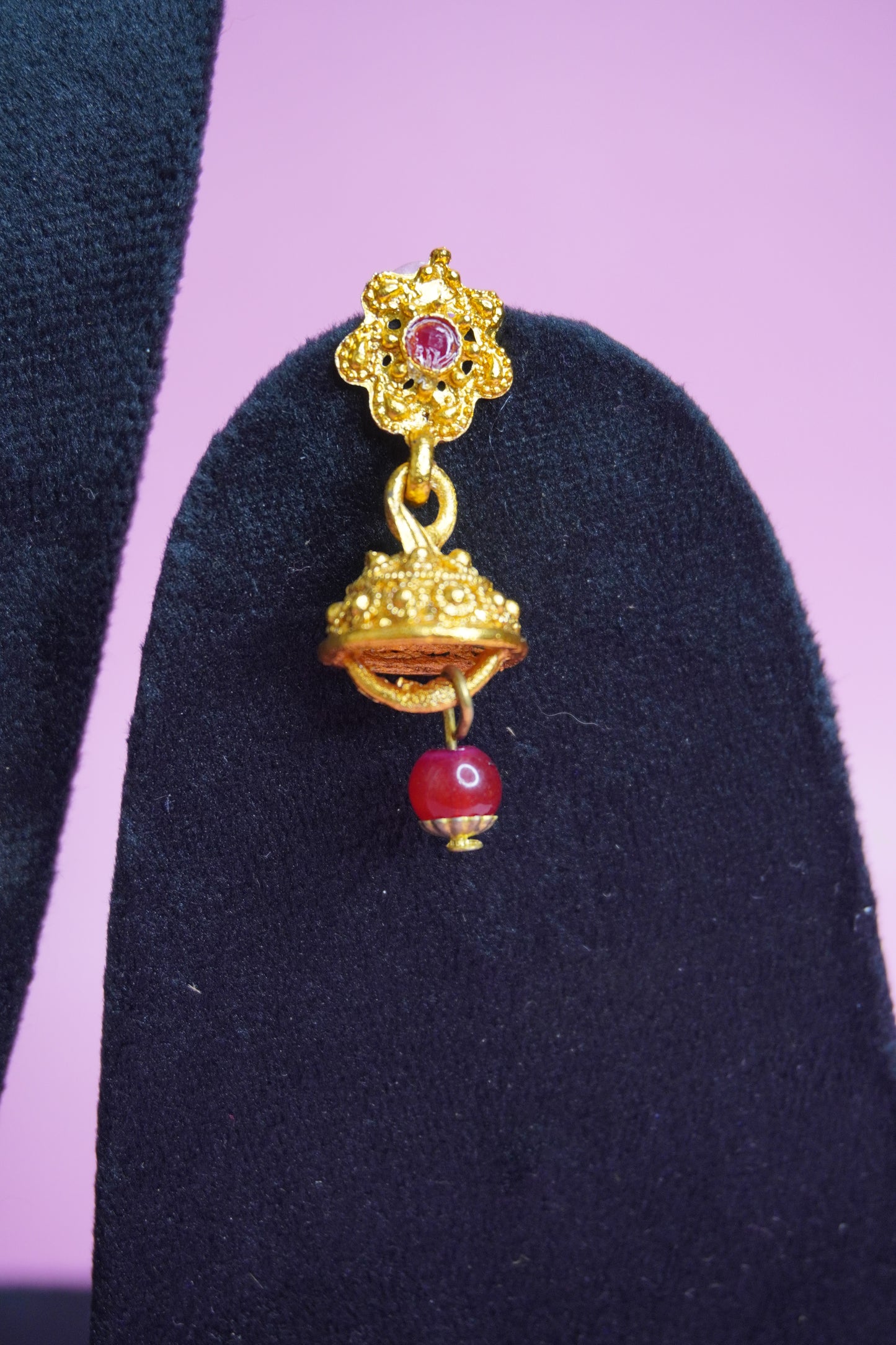 Gold Plated Necklace with Earring