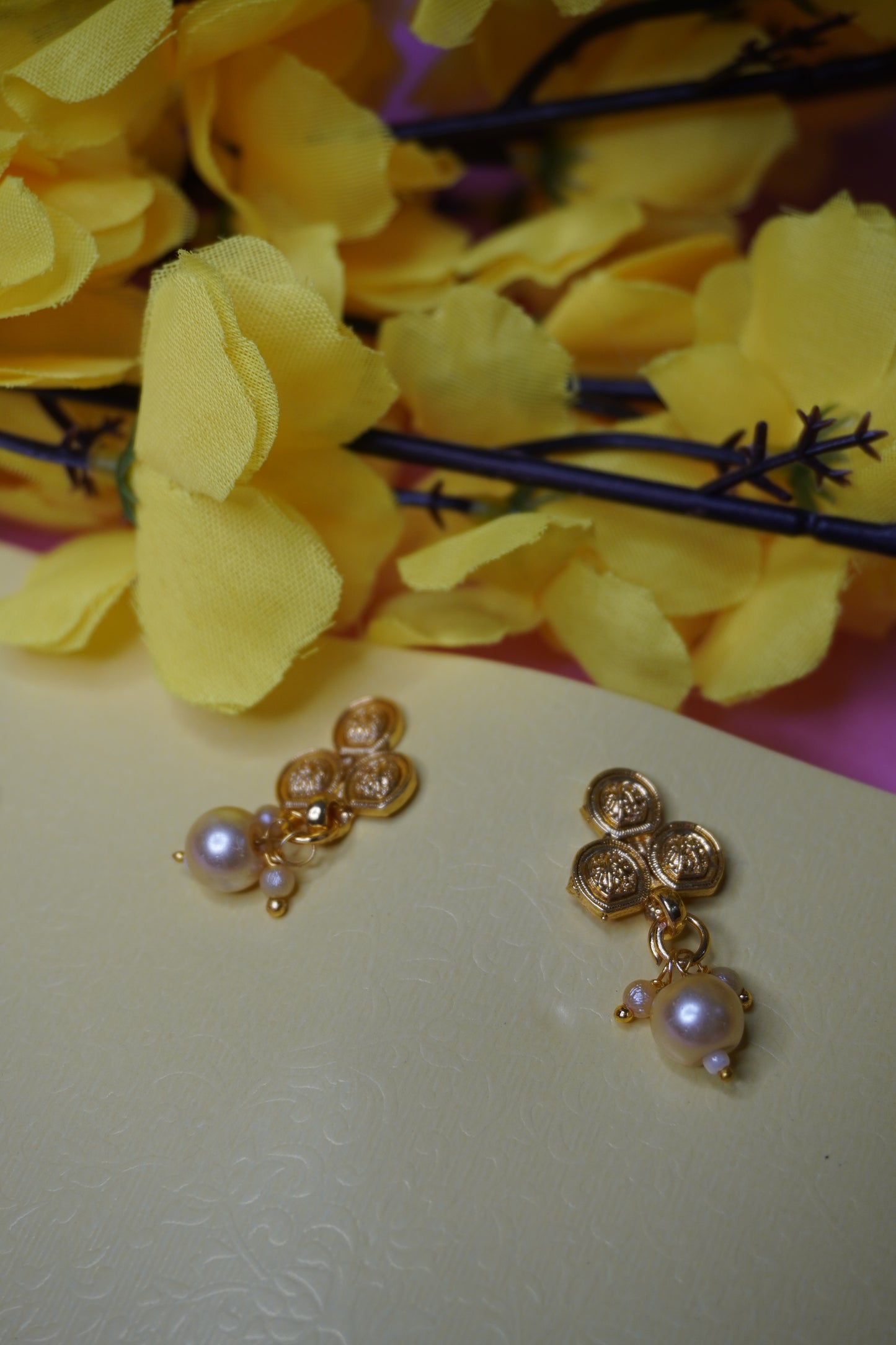 Gold Plated Necklace with Earring