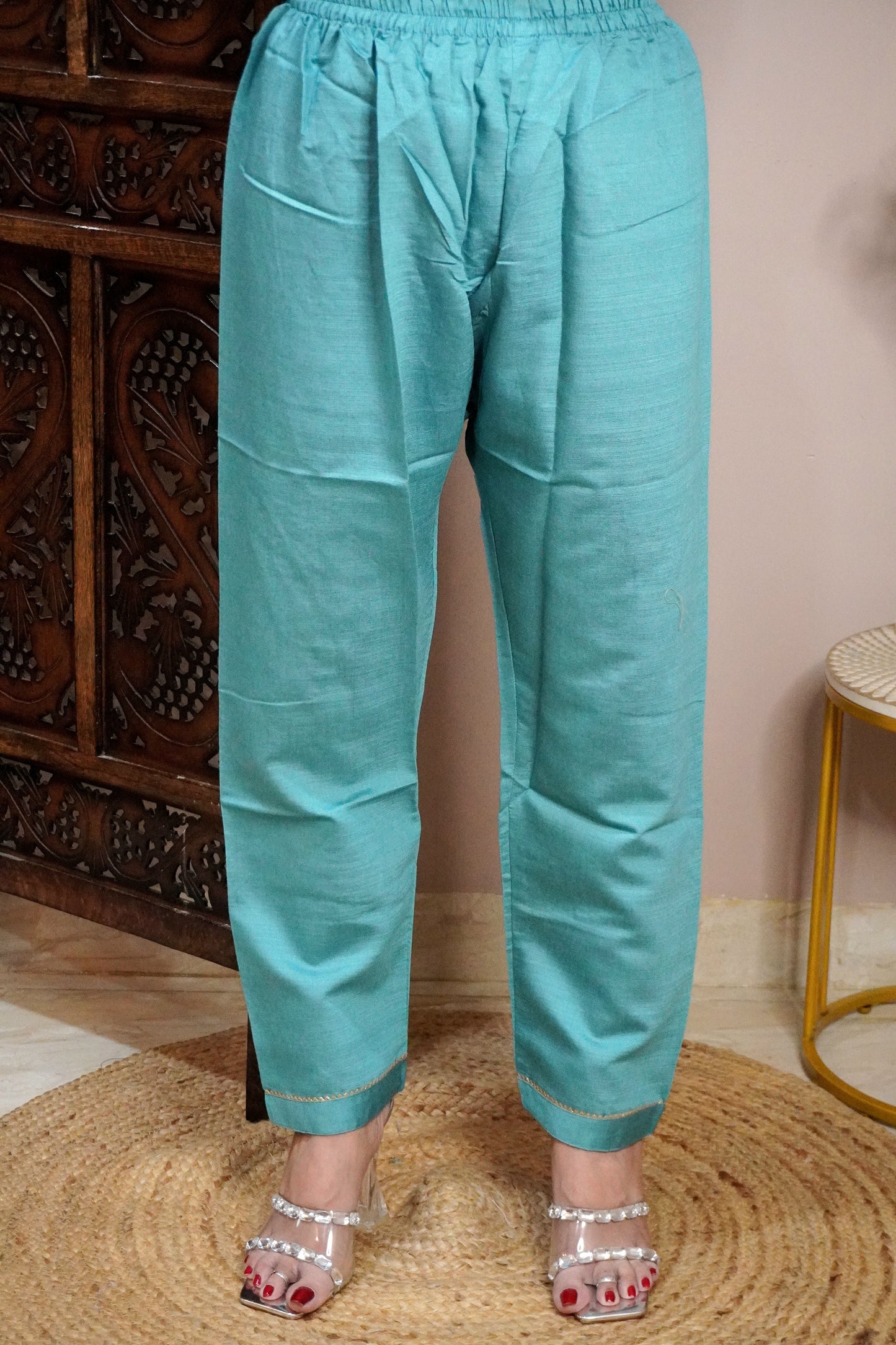 Sea Blue Colour Moti work Co-Ord set