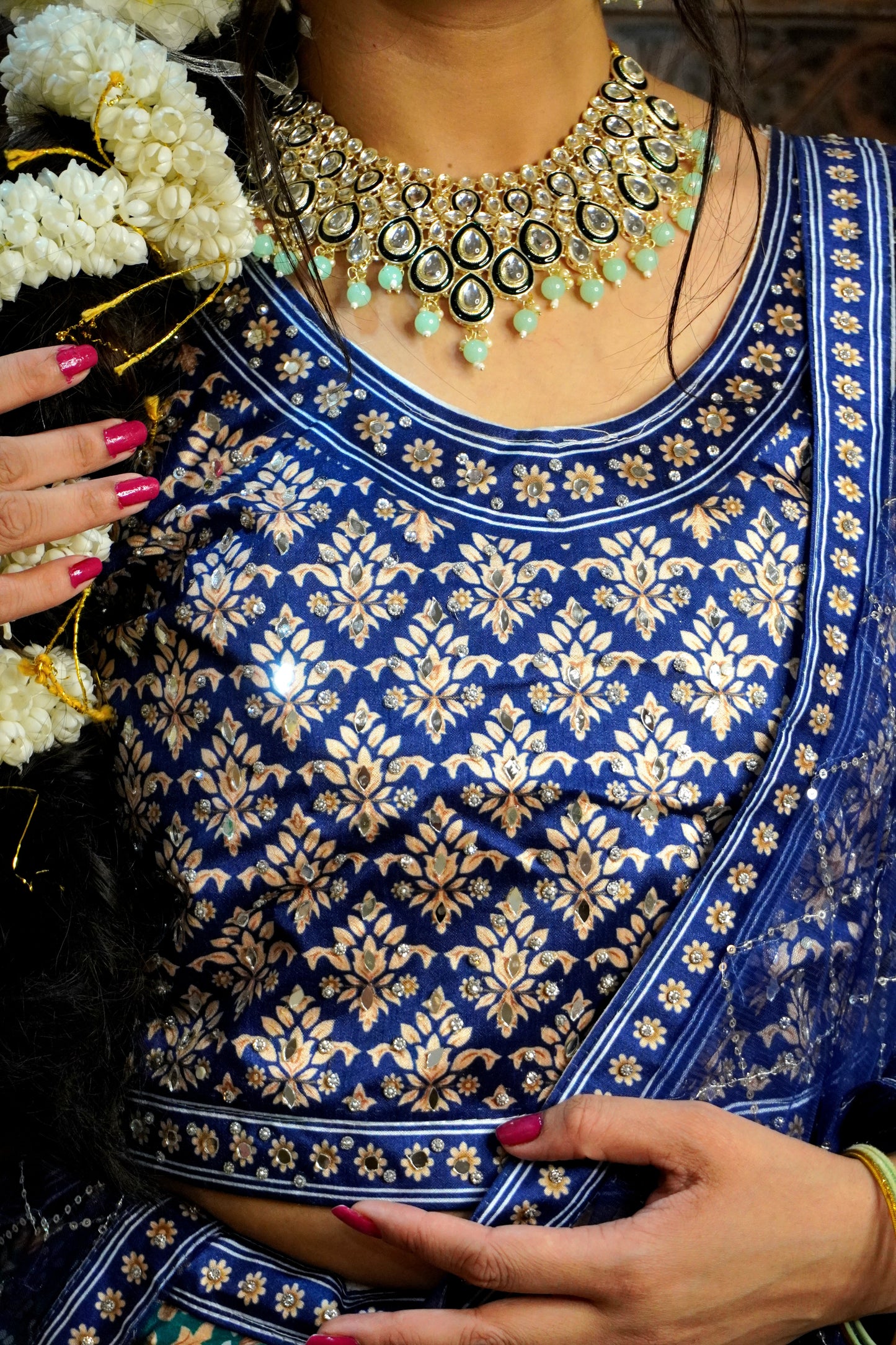 Peacock Colour Digital Print Free size Ready to Wear Designer Lehenga (Dress have 4 inch of margin both side for alteration as per customer need)