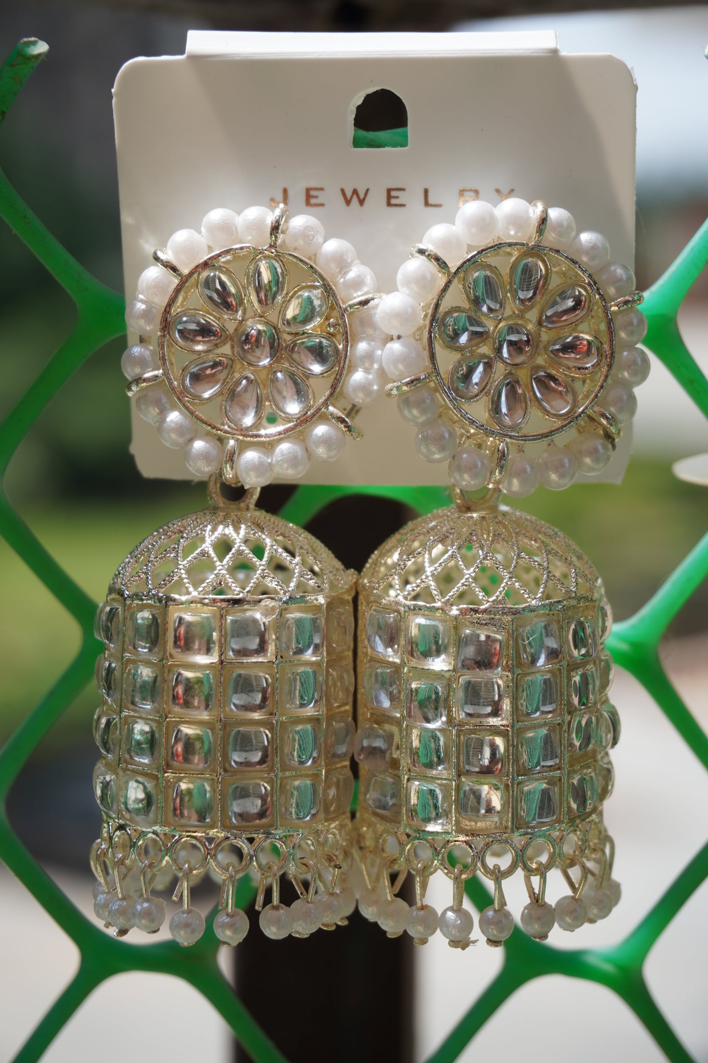White Pearl Jhumka