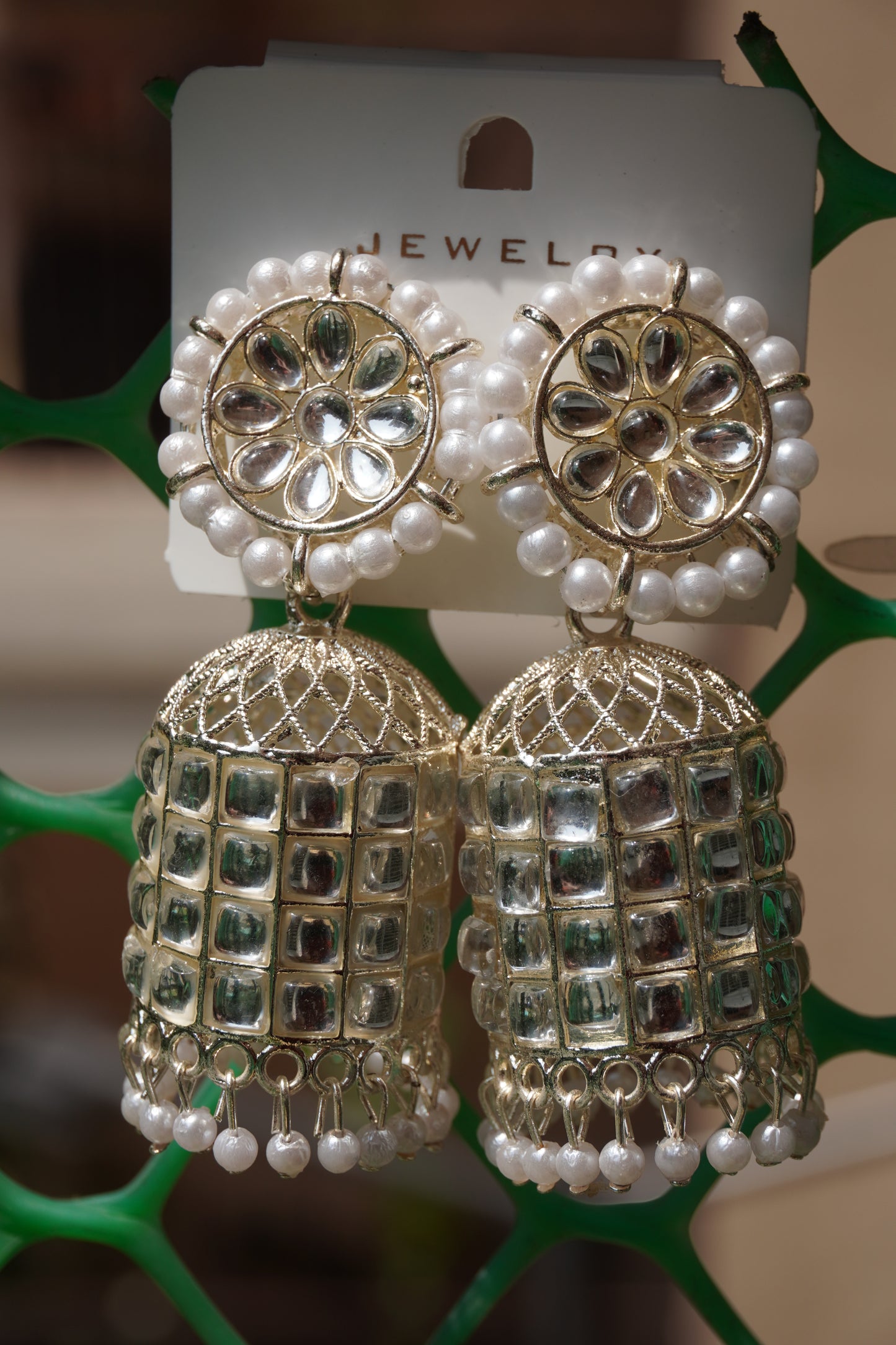 White Pearl Jhumka