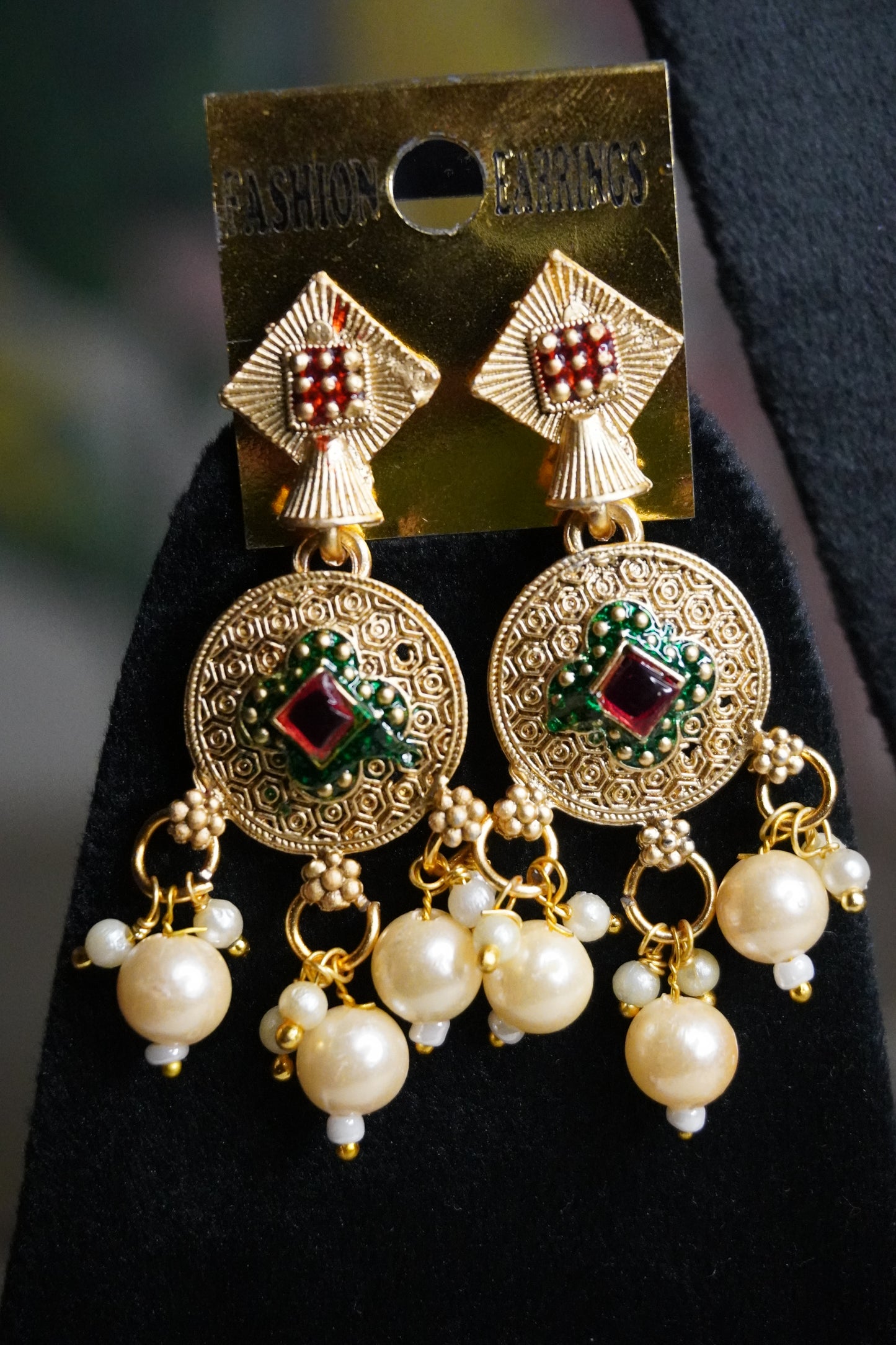 Gold Plated Choker Necklace with Earring