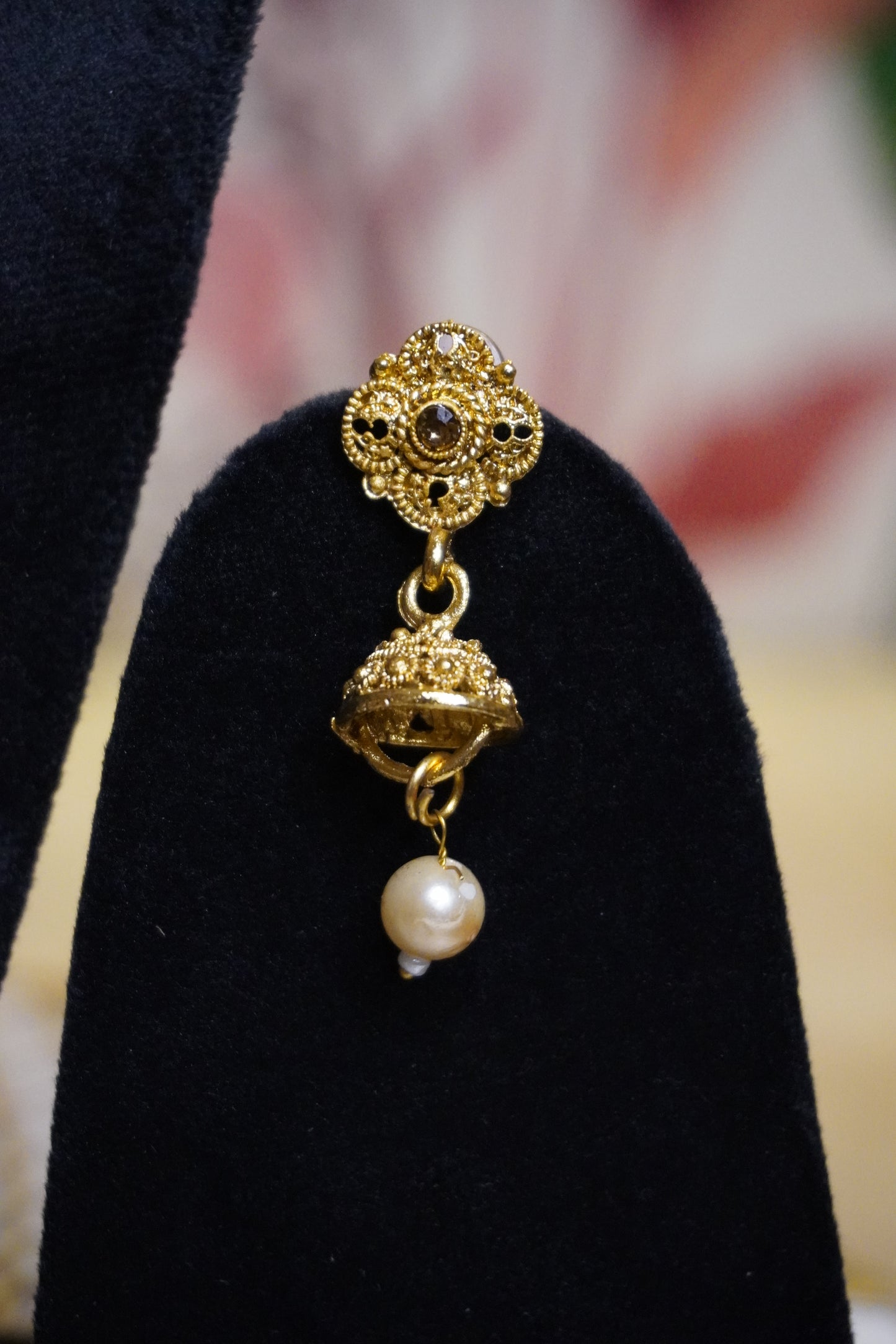 Gold Plated Necklace with Earring