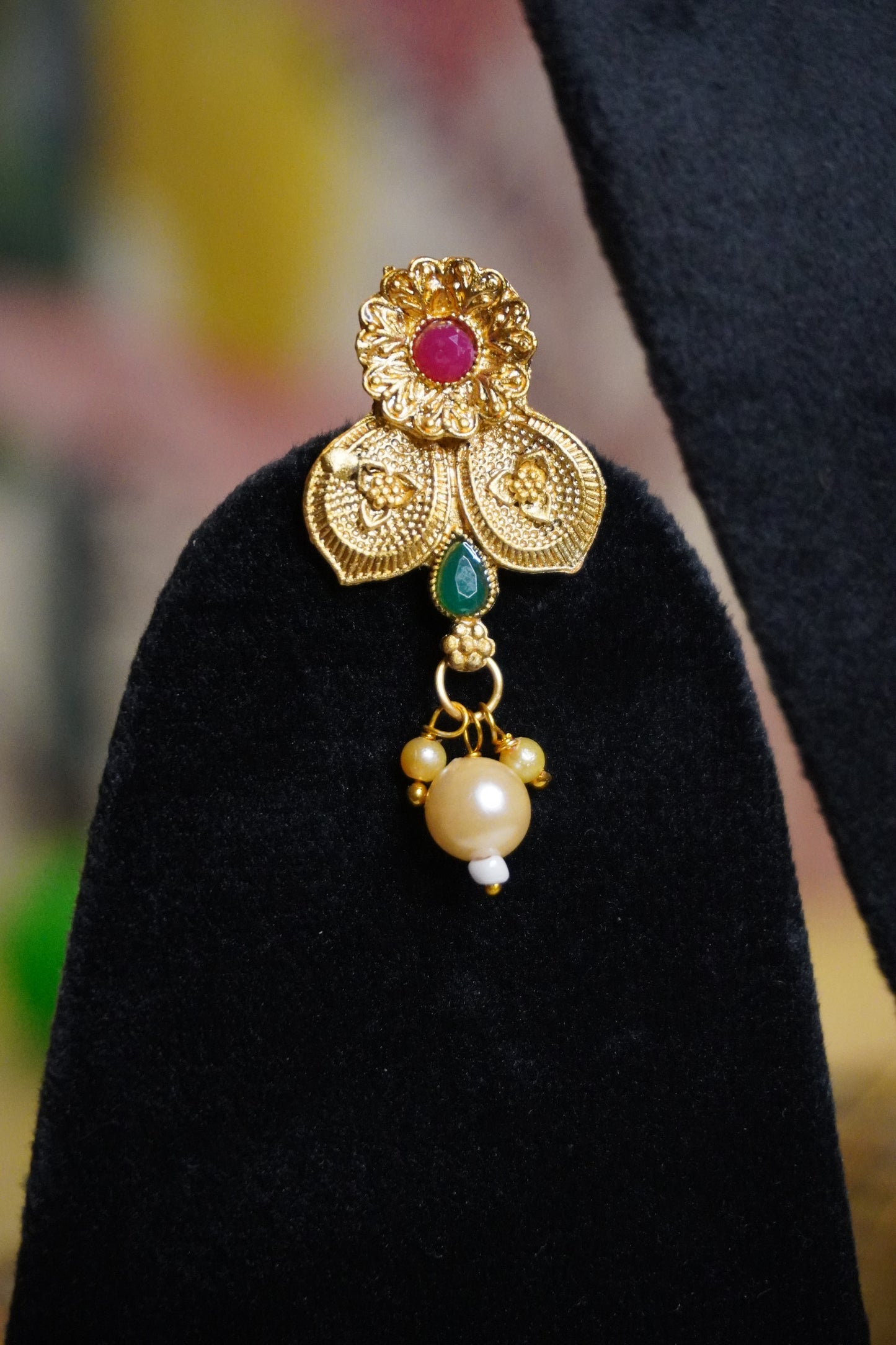 Gold Plated Choker Necklace with Earring