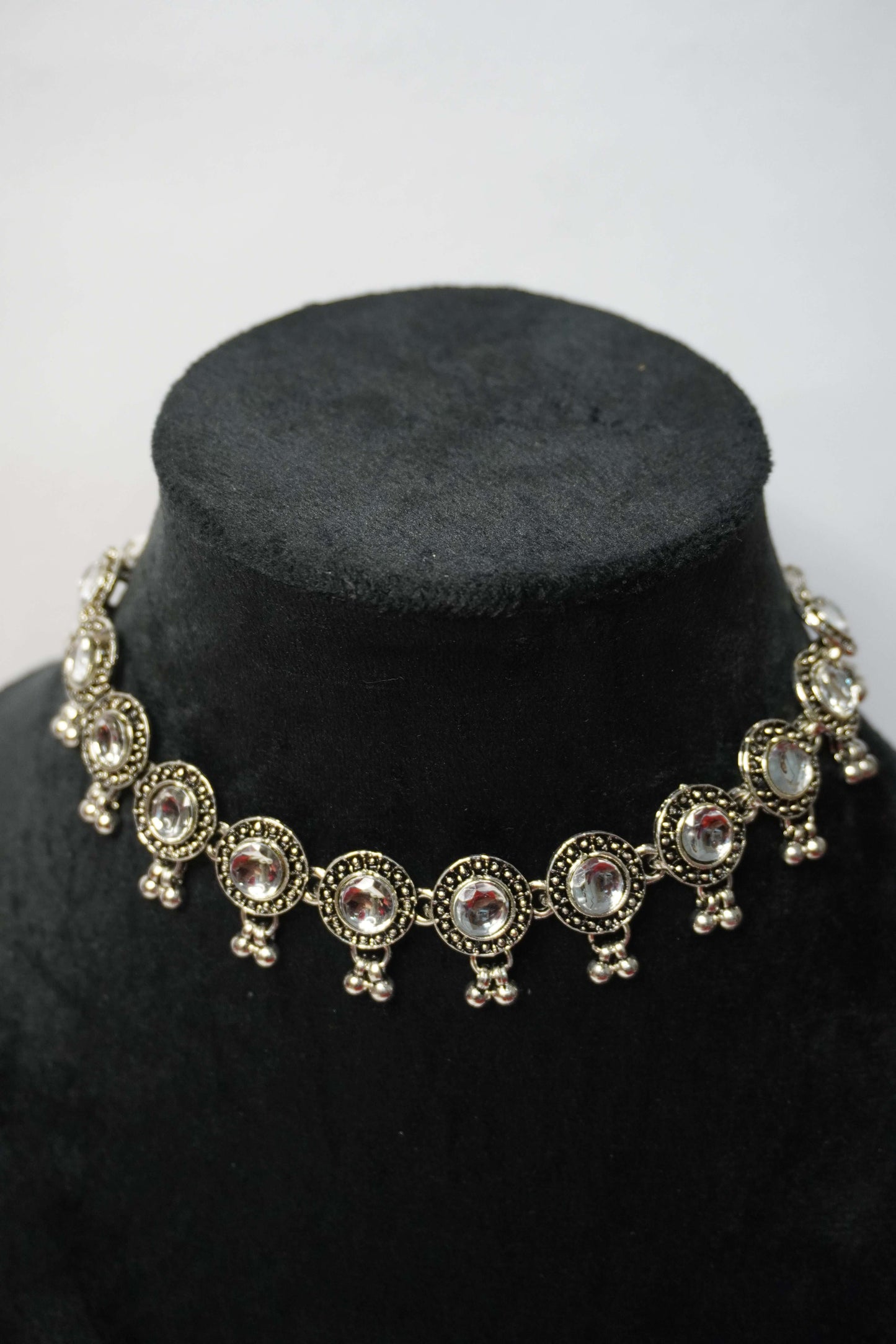 Oxidised Necklace with Earring