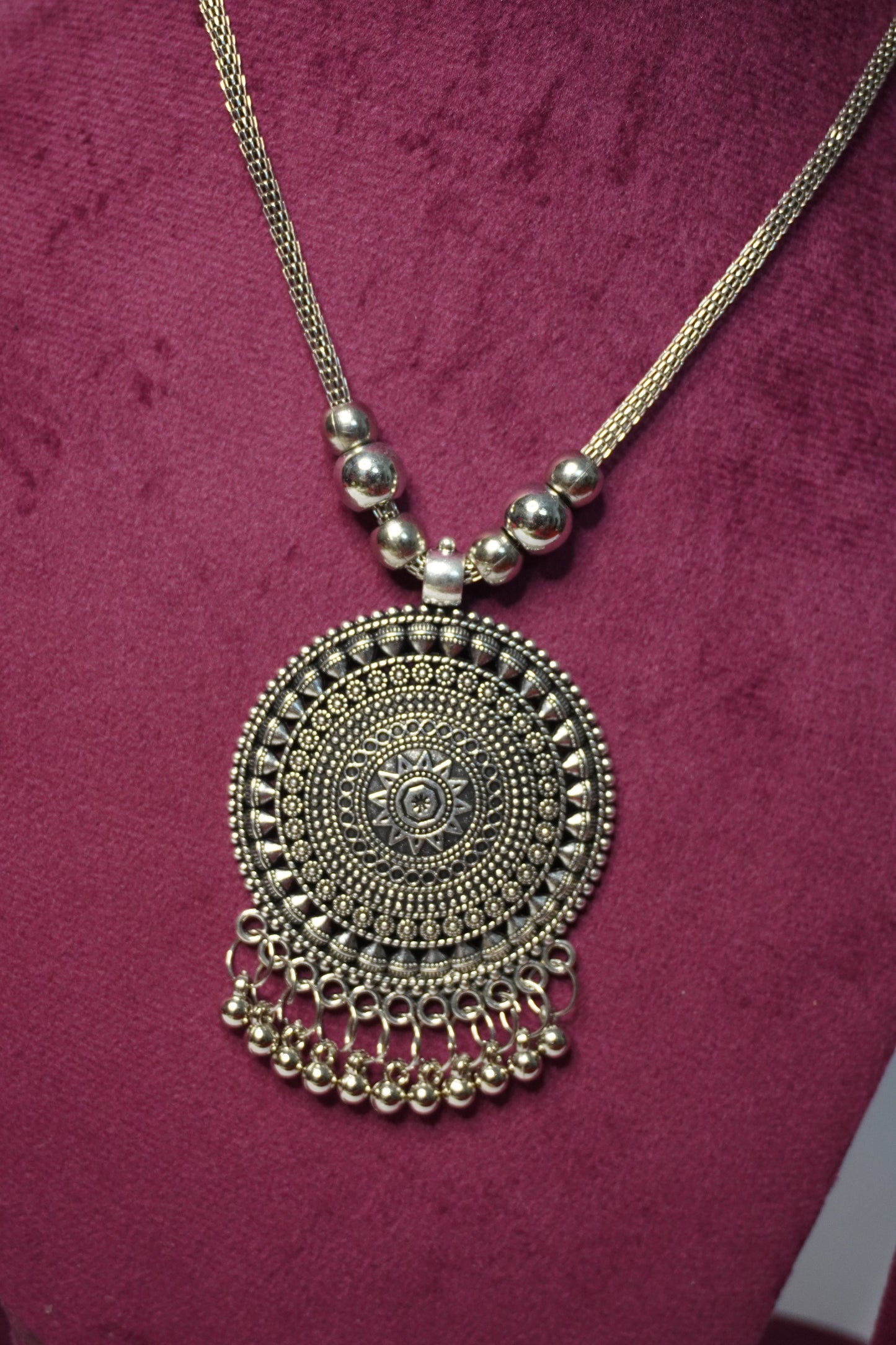 Oxidized Pendant Necklace