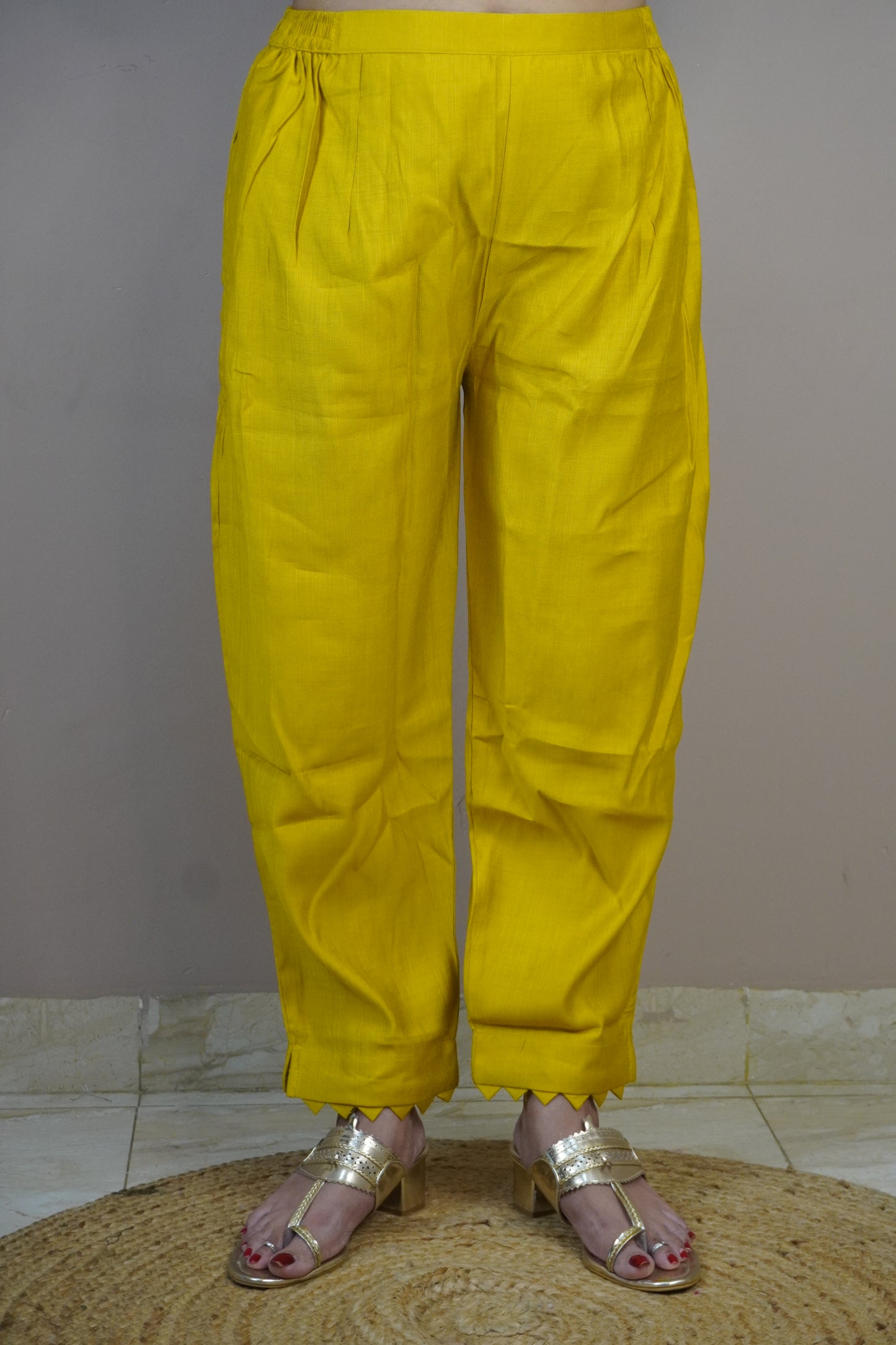 Mustard Colour Zari & Moti Work Straight Kurta Set with Pant & Digital Print Dupatta