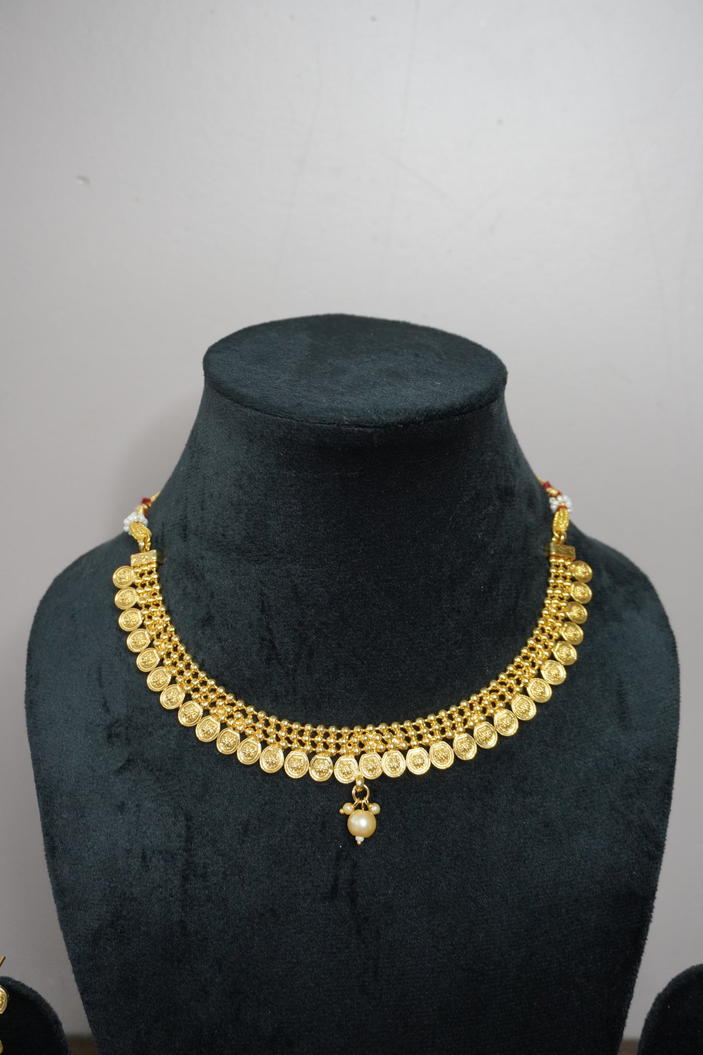 Gold Plated Necklace with Earring