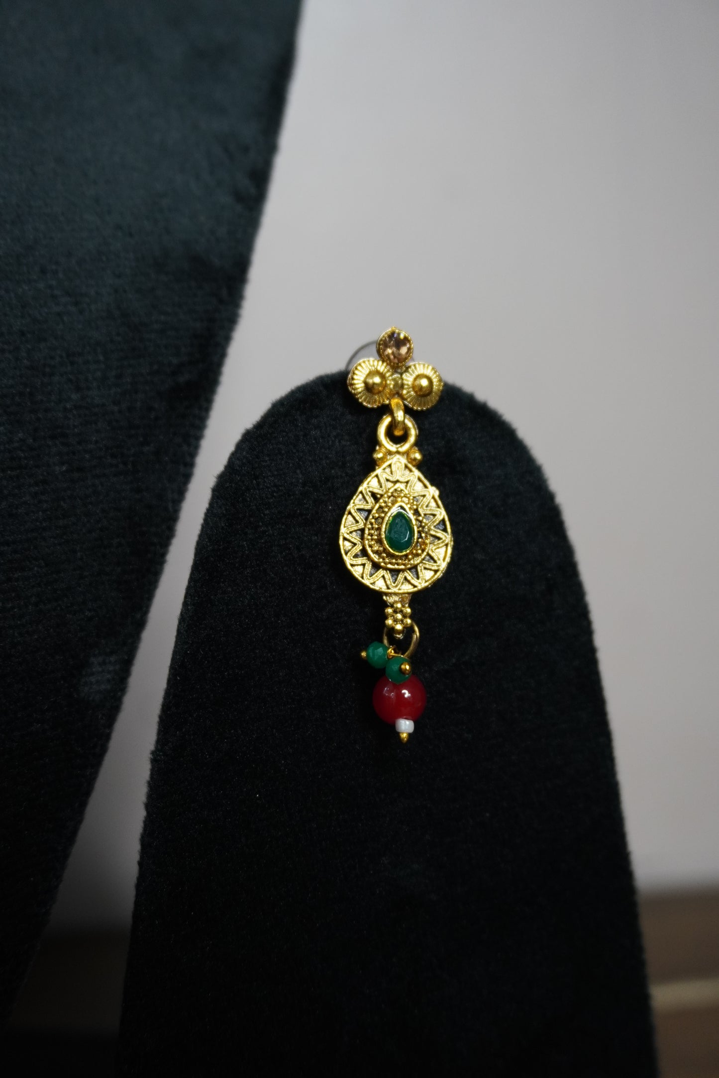 Gold Plated Choker Necklace with Earring