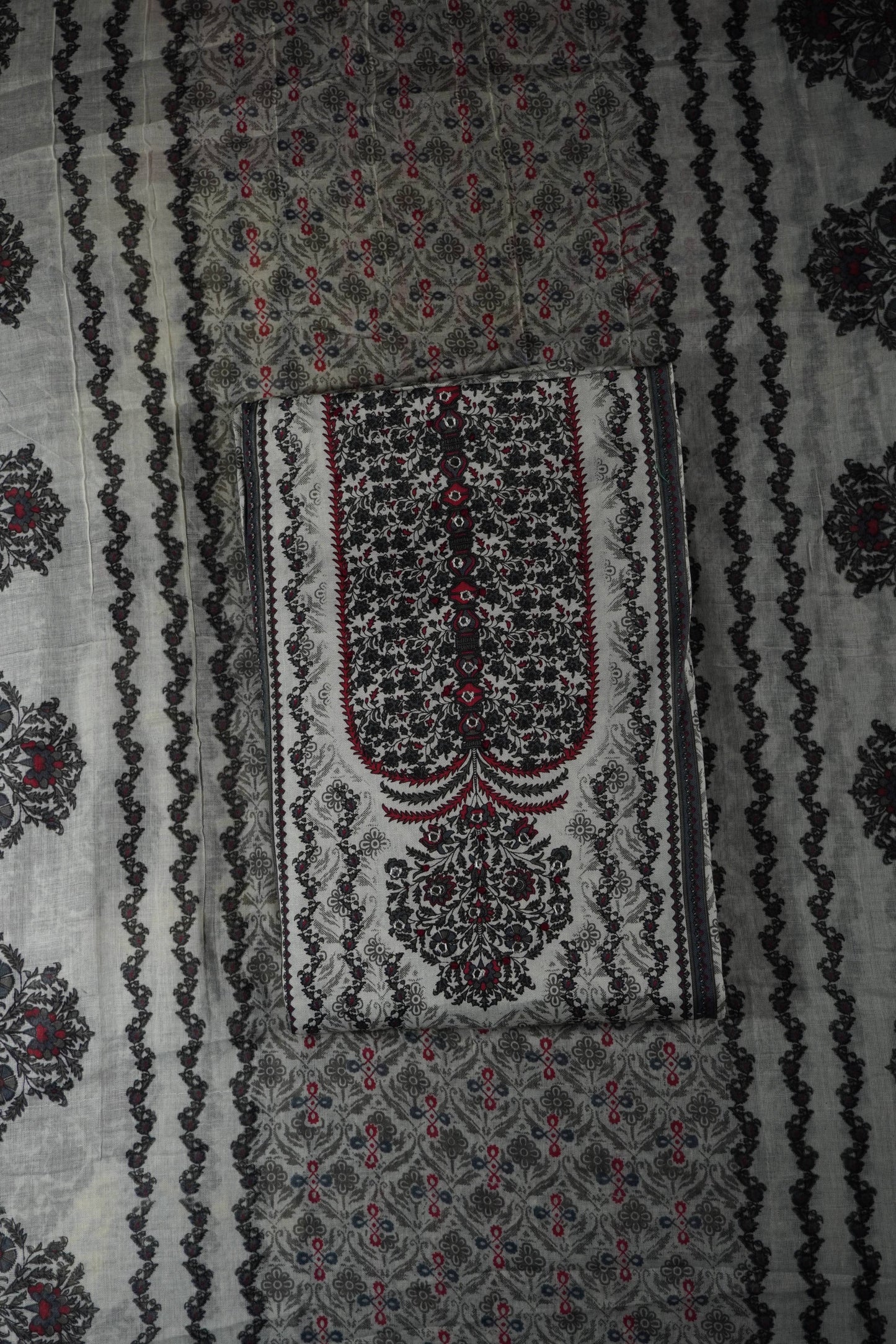 Printed cotton Suit Unstitched Suit Fabric with Pant & Dupatta