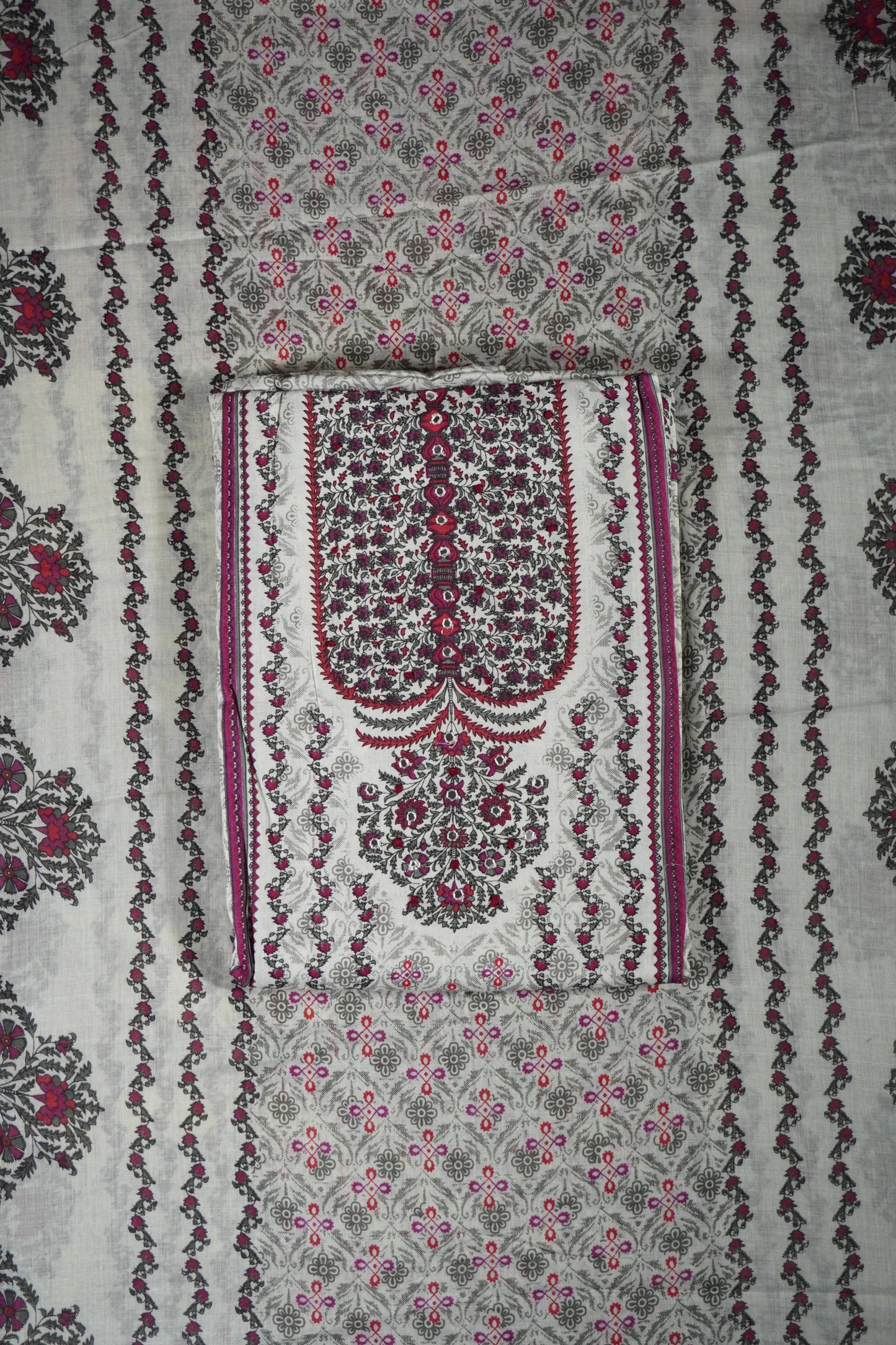 Printed cotton Suit Unstitched Suit Fabric with Pant & Dupatta