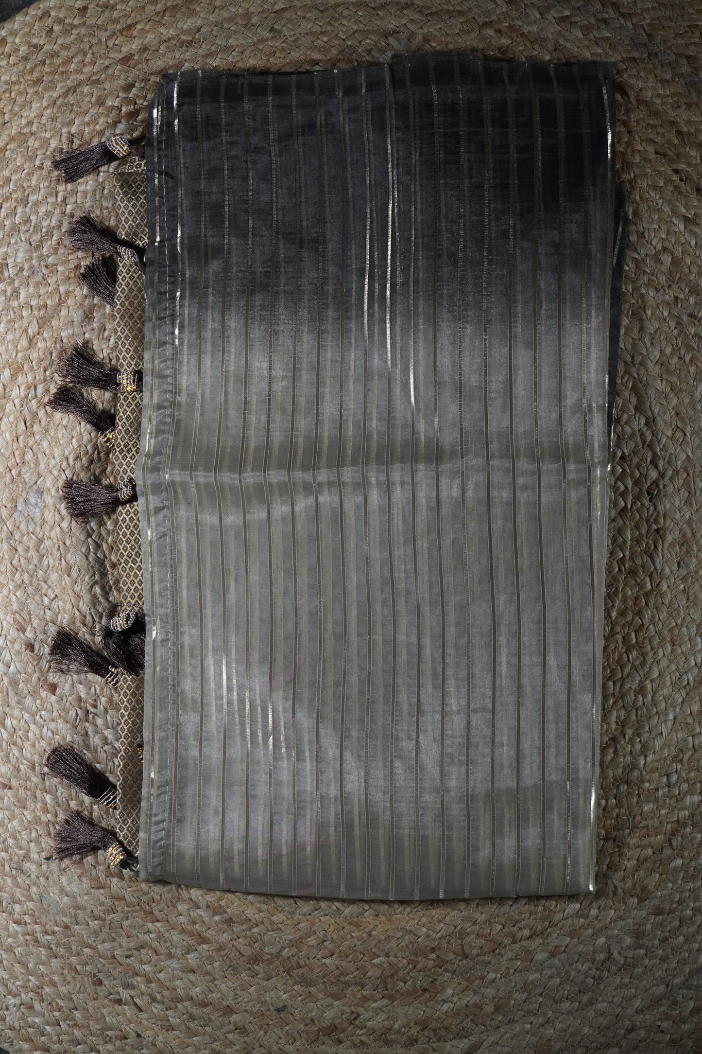 Brown Colour Organza Saree