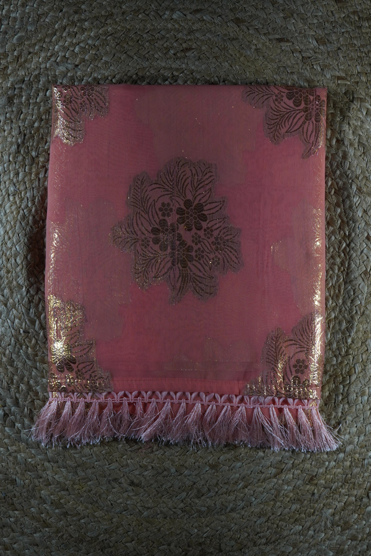 Peach colour Weaving work Saree