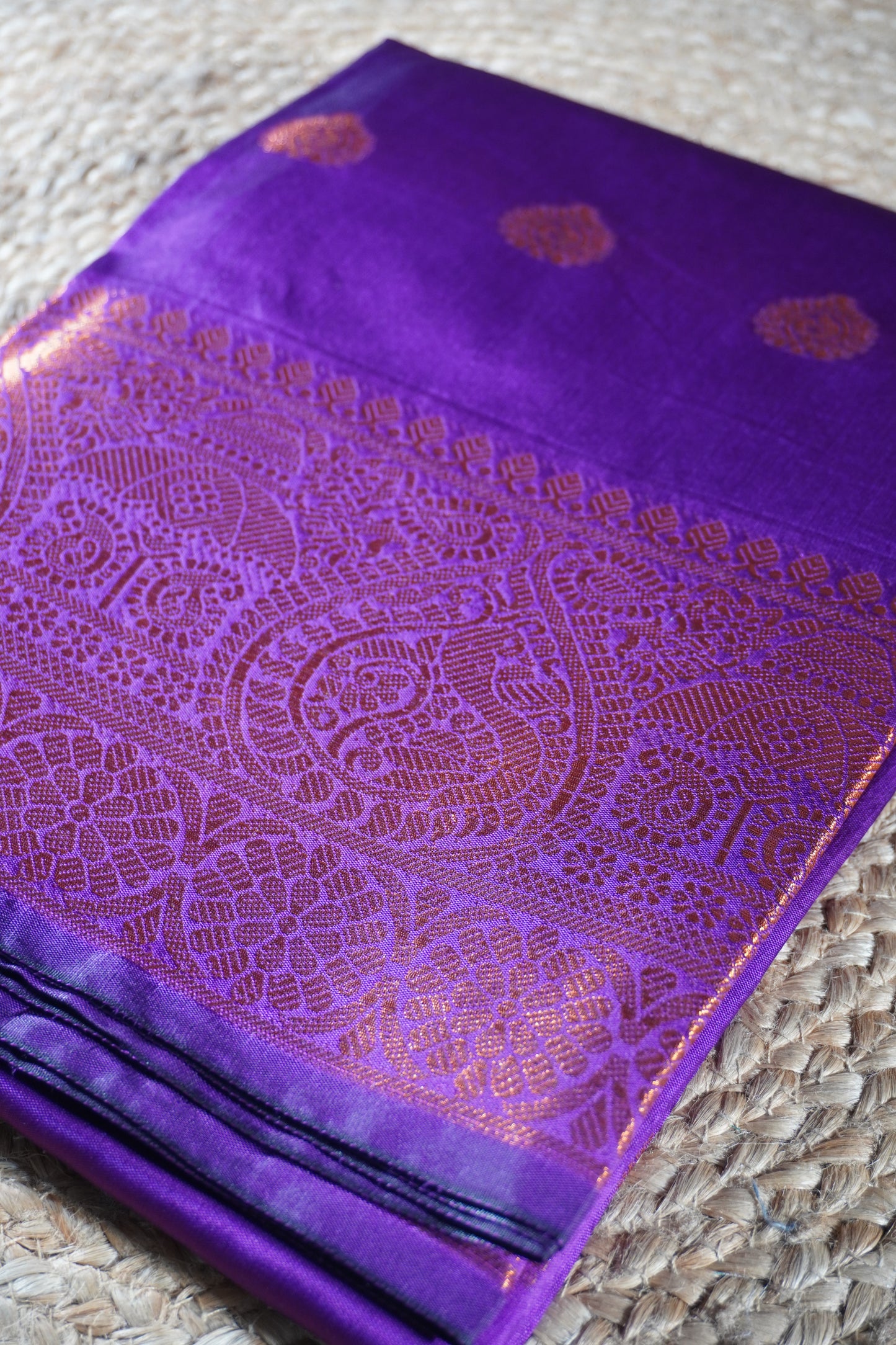 Purple colour silk Saree