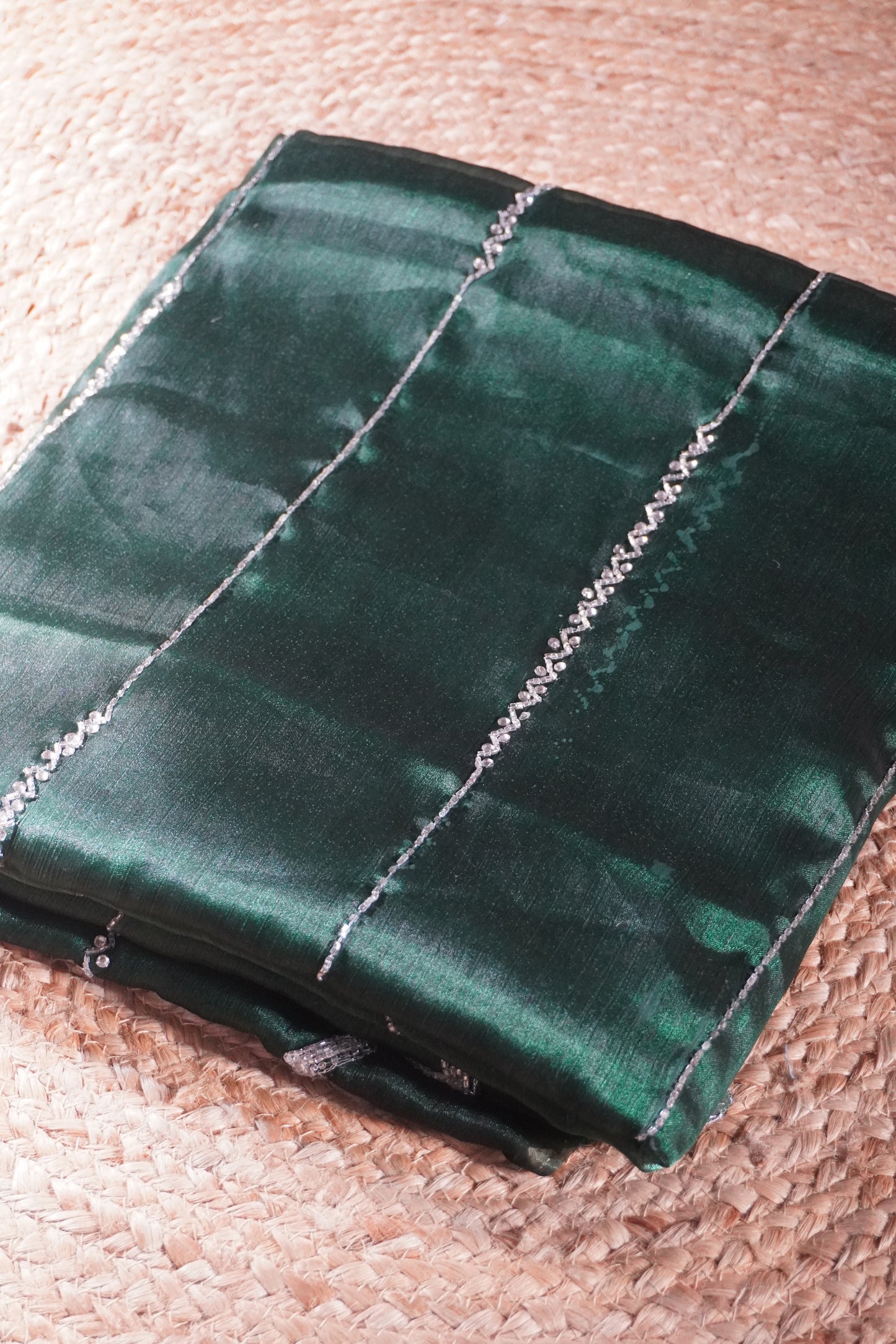 Dark green Jimmy choo Saree