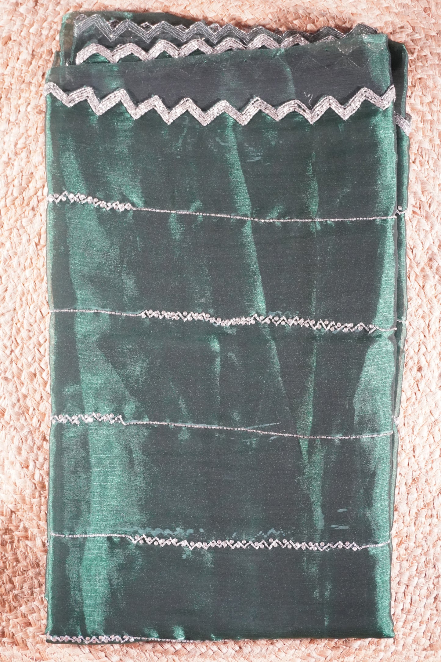 Dark green Jimmy choo Saree