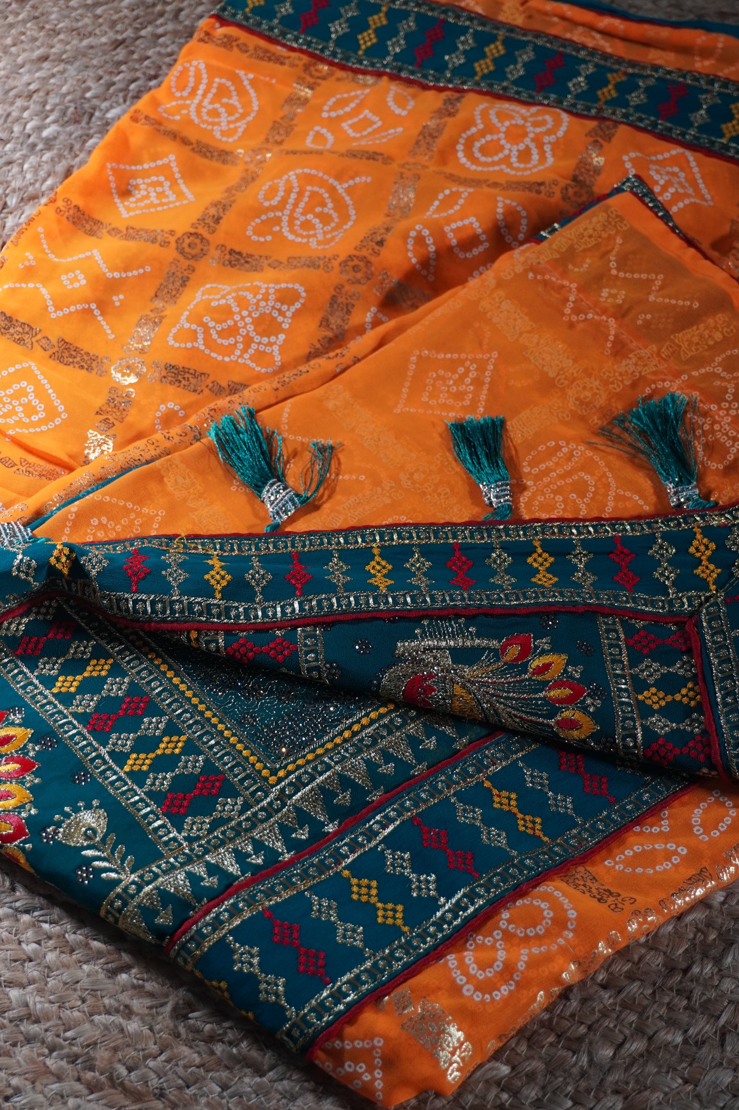 GharChola Print georgette Saree