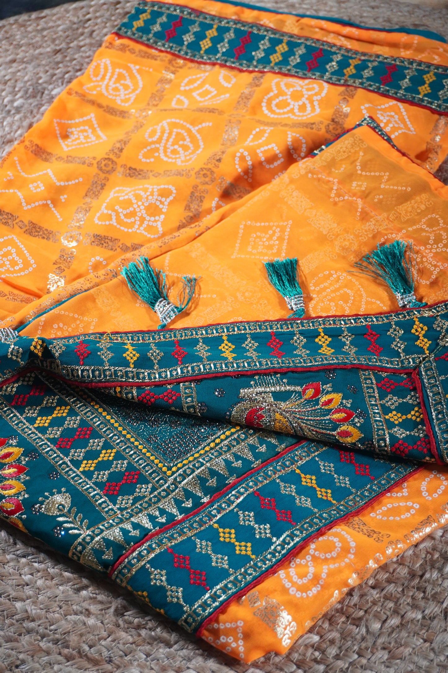 GharChola Print georgette Saree