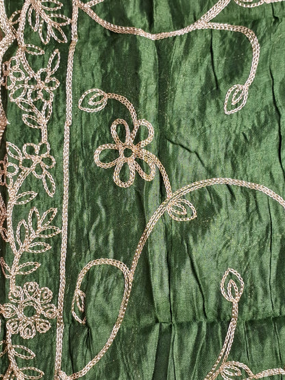 Green Colour Banarasi Unstitched Suit Fabric with Dupatta