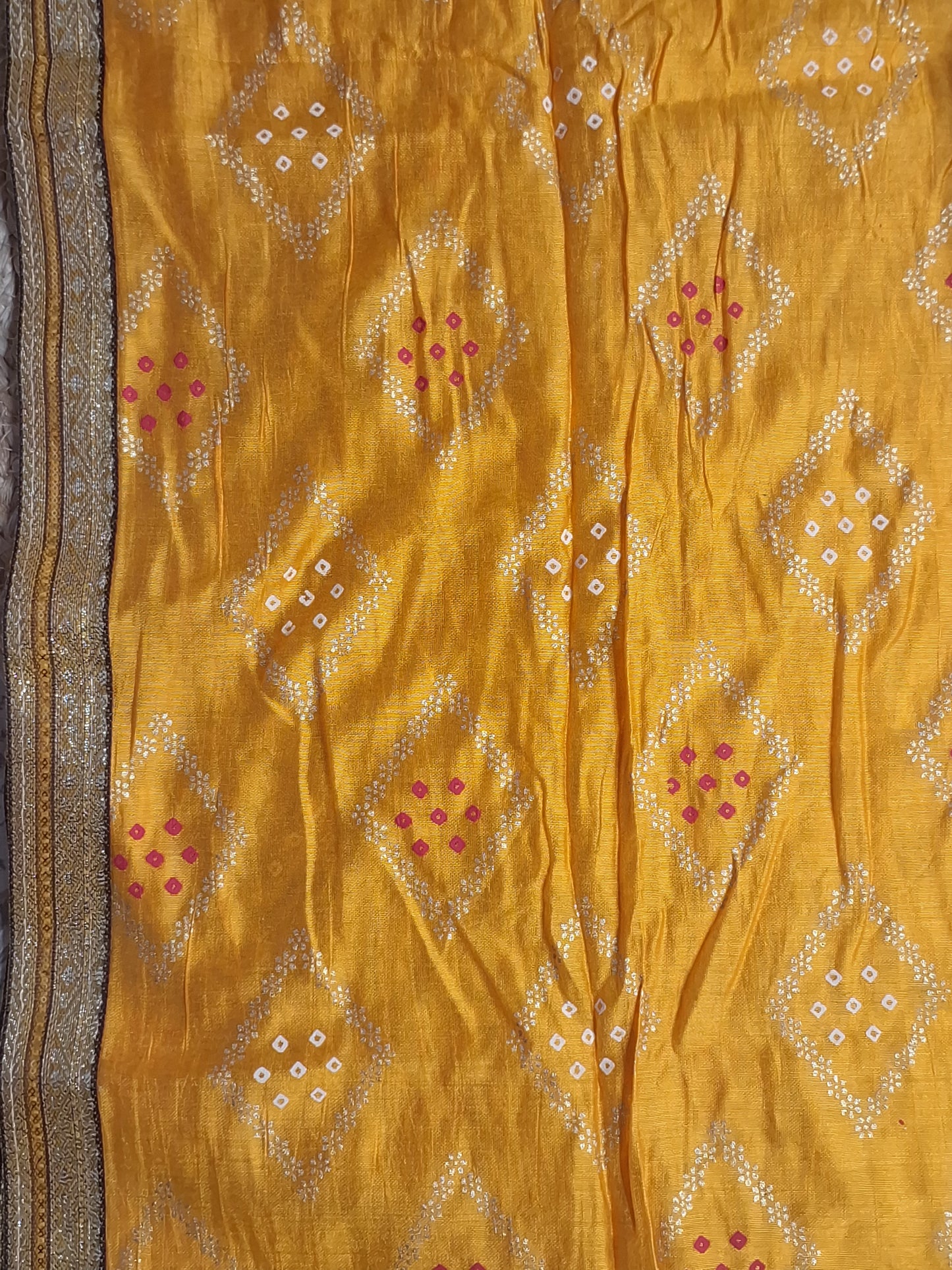 Yellow Colour Weaving Work Unstitched Suit Fabric with Dupatta
