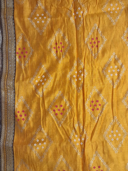 Yellow Colour Weaving Work Unstitched Suit Fabric with Dupatta