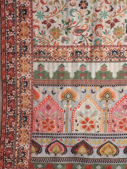Coffee Brown Colour Digital print Unstitched Suit Fabric with Dupatta