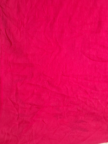 Dark Pink Colour Bandhani Unstitched Suit Rayon Fabric with Dupatta
