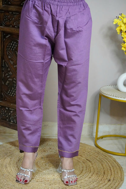 Lavender colour Colour Moti work Co-Ord set