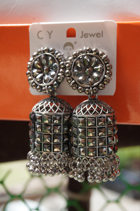 Oxidised Jhumka