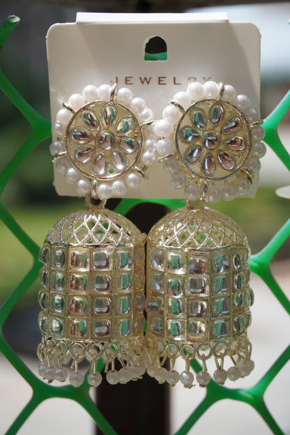 White Pearl Jhumka