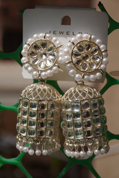 White Pearl Jhumka