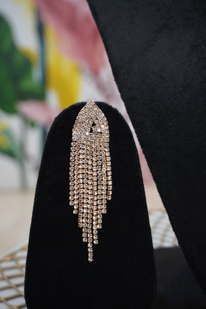 Rose Gold Colour Diamond work Necklace with Earring