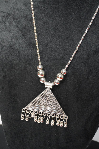 Oxidized Pendant Necklace