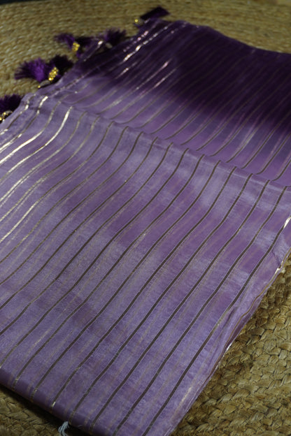Purple Colour Organza Saree