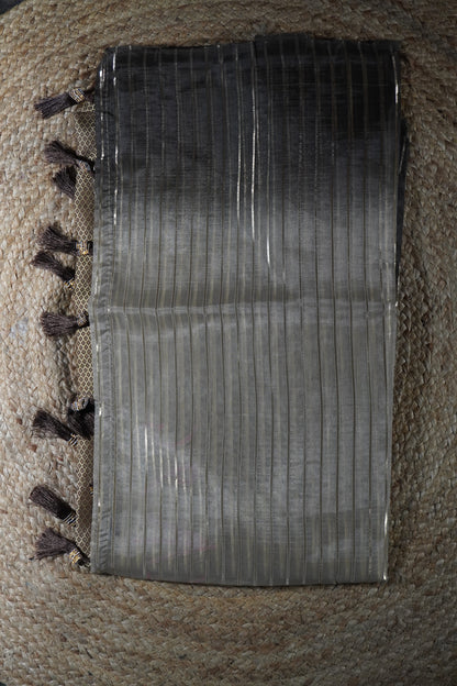 Brown Colour Organza Saree