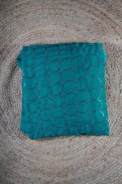 Teal Blue Colour Saree with Sequence work