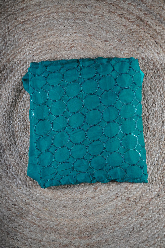 Teal Blue Colour Saree with Sequence work