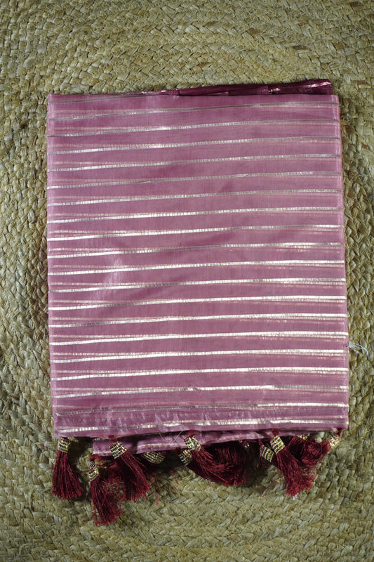 Coral Colour Organza Saree