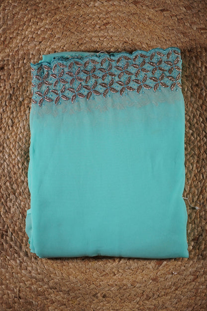 Sky Blue colour Thread work Saree