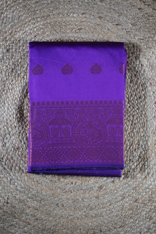 Purple colour silk Saree