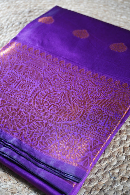 Purple colour silk Saree