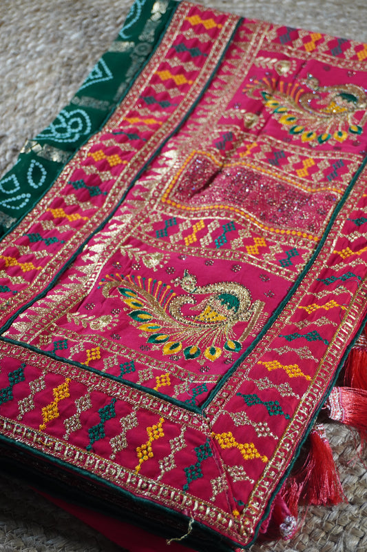 GharChola Print georgette Saree