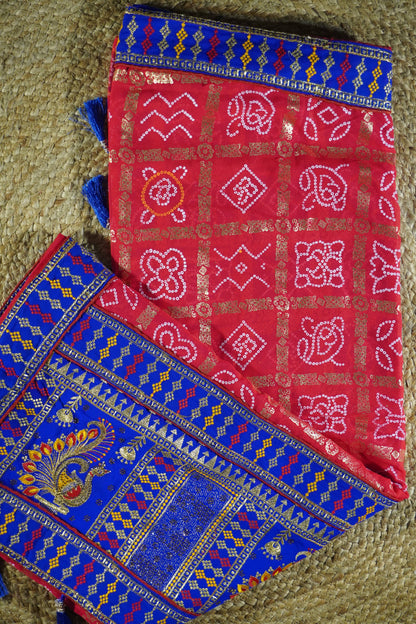 GharChola Print georgette Saree